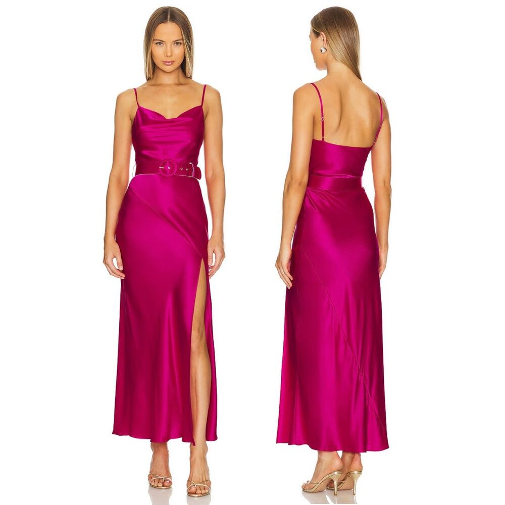 Nicholas Simone Gown Maxi Slip Silk Party Cocktail Formal Prom Gala Hoco 4